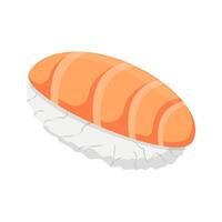 salmon sushi isometric illustration suitable for menu templates vector
