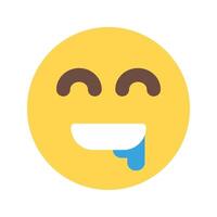 salivating face Illustration for apps websites and digital content vector