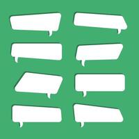 Set of speech bubbles. Speak bubble text, cartoon chatting box, message box. Blank empty white speech bubbles vector
