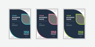 Set Corporate Book Cover Design Template in A4 Can be adapt to Brochure Annual Report vector