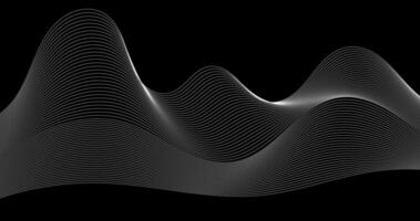 Abstract Mountain wavy lines on black background illustration for your design vector