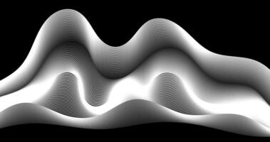 Mountain illustration from Dynamic Abstract lines on black background vector