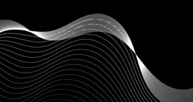 white Abstract wavy lines on black empty Abstract background vector