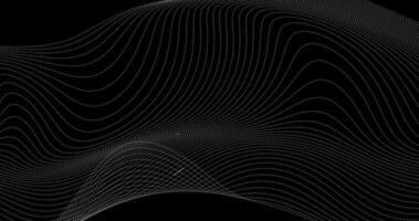 Geography Abstract wave of white particles. on black background vector