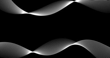 White Crossing Abstract wavy lines on a black background element design and graphic resource vector