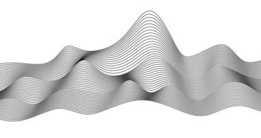 White Abstract background with black waves lines mountain Geographic vector