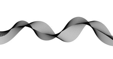 Abstract black wave gradient lines on white background. Modern design illustration vector