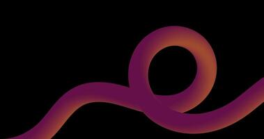Purple Orange Gradient Abstract wavy on empty black background vector