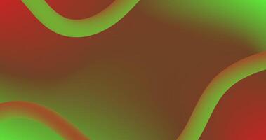 Brow Green Gradient Fluid Line Shape on Brow Green Gradient Background Abstract vector