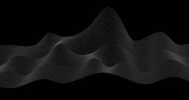 Black Abstract background with white particles waves lines mountain Geographic vector