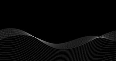 White horizon Abstract wave of particles on black empty horizon abstract background vector