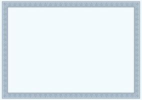 Blue Abstract Border Frame for Certificate vector
