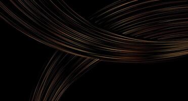 Golden wavy lines abstract elegant concept background vector