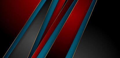 Abstract corporate material background with golden lines vector