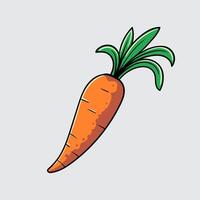 Carrot vegetable Simple isolated cartoon illustration with a light background vector