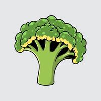Broccoli vegetable Simple isolated cartoon illustration with a light background vector