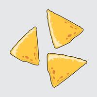 Nachos simple isolated cartoon illustration with a light background vector