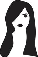 girl with long hair vector