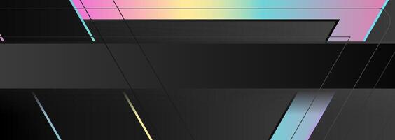 Holographic triangles geometric abstract background vector