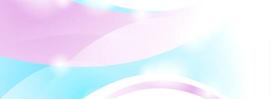 Bright blue pink smooth minimal waves abstract elegant background vector