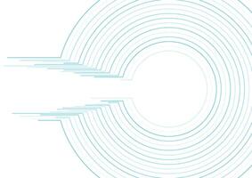 Blue circular lines abstract tech background vector