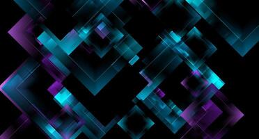 Blue violet glossy squares abstract hi-tech background vector
