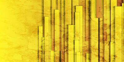Bright yellow abstract geometric grunge background with stripes vector