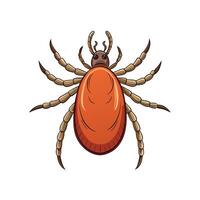 Cartoon tick on a white background illustration vector