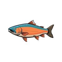 Cartoon fish illustration with bold outlines and bright colors vector