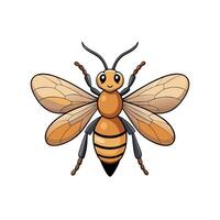 Cartoon bee illustration with a simple and friendly design vector