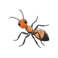 Cartoon ant image standing on isolated white background vector