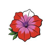 Vibrant cartoon flower with bold outlines and bright colors vector