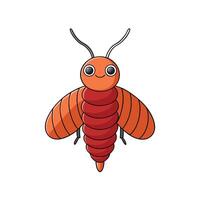 Cartoon honeybee illustration on white background with playful style vector