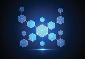 Abstract blockchain digital technology concept vector