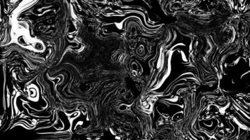 Abstract black pattern twist wavy shiny liquid animation. smooth molecule motion. video