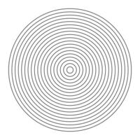 Polar grid pattern of 18 concentric circles. Wheel of life outline template. Coaching blank. Habits tracker. Diagram divided on eighteen equal segments. Blank polar graph paper. Black thin graphic. vector