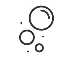 Minimalist illustration of bubbles floating upwards. Could represent freshness, cleanliness, or a lighthearted mood. Great for health, beauty, or design projects. vector