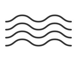 Minimalist line art of stylized waves. Abstract design conveys flow, movement, rhythm. Ideal for web design, backgrounds, or logo elements. vector