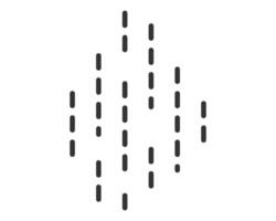 Abstract graphic with vertical dashes. Minimalist design, suitable for background, icon, or creative project. Modern, techy, and versatile. vector