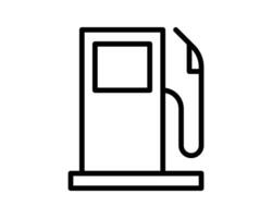 Minimalist icon depicting a gas pump, representing fuel, energy, and transportation. Useful for apps, maps, and environmental themes. Clean, simple, and universally recognizable. vector