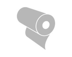 Simple, modern graphic of a paper roll. Perfect for illustrating concepts of manufacturing, supply, abundance, or new beginnings. vector
