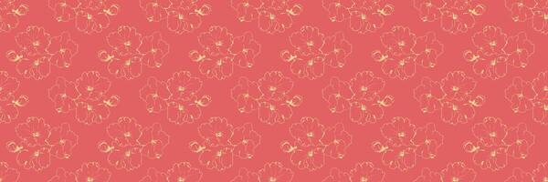 Elegant coral and peach floral pattern. Perfect for textile design, wallpaper, or website backgrounds. Subtle yet sophisticated, this repeating motif evokes feelings of warmth and tranquility. vector