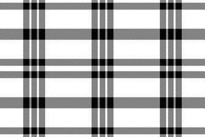 Stylish black and white plaid pattern. Perfect for textile design, website backgrounds, or fashion projects. Clean lines and classic monochrome aesthetic create a versatile, timeless image. vector
