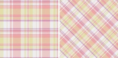Two pastel plaid patterns. Soft colors create a vintage, calming aesthetic. Ideal for backgrounds, textiles, or design projects. vector