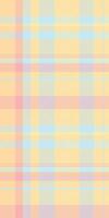 Rag fabric pattern textile, drapery background check. Ethnic plaid tartan seamless texture in amber and light colors. vector