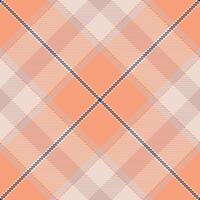 Subtle peach and beige plaid pattern. Elegant diamond design, perfect for textile prints, website backgrounds, or fashion projects. Evokes feelings of warmth, comfort, and sophistication. vector
