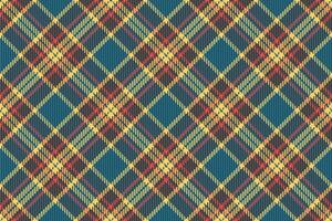 Vibrant teal, yellow, and red plaid pattern. Perfect for textile design, fashion, website backgrounds, or any project needing a stylish and warm textured look. vector