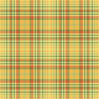 Vibrant autumnal plaid pattern in warm yellows, greens, and oranges. Perfect for textile design, website backgrounds, or fallthemed projects. vector