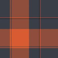 Stylish orange and charcoal grey plaid pattern. Perfect for autumnal designs, textile projects, or creating a rustic, cozy aesthetic. vector