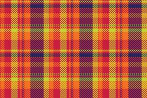 Vibrant and textured plaid pattern. Warm colors create a rustic, folksy feel. Perfect for backgrounds, textiles, and retro designs. Versatile and eyecatching. vector